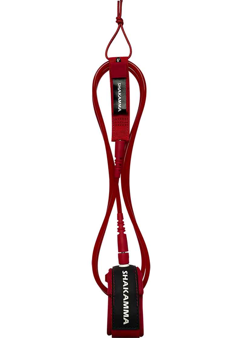 SURFBOARD LEASH MANUFACTURER LEG ROPE FACTORY AND SUPPLIER RED