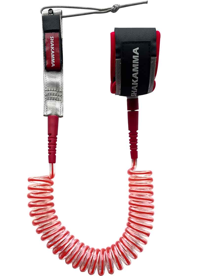SHAKAMMA SUP LEASH SUPPLIER RED CLEAR