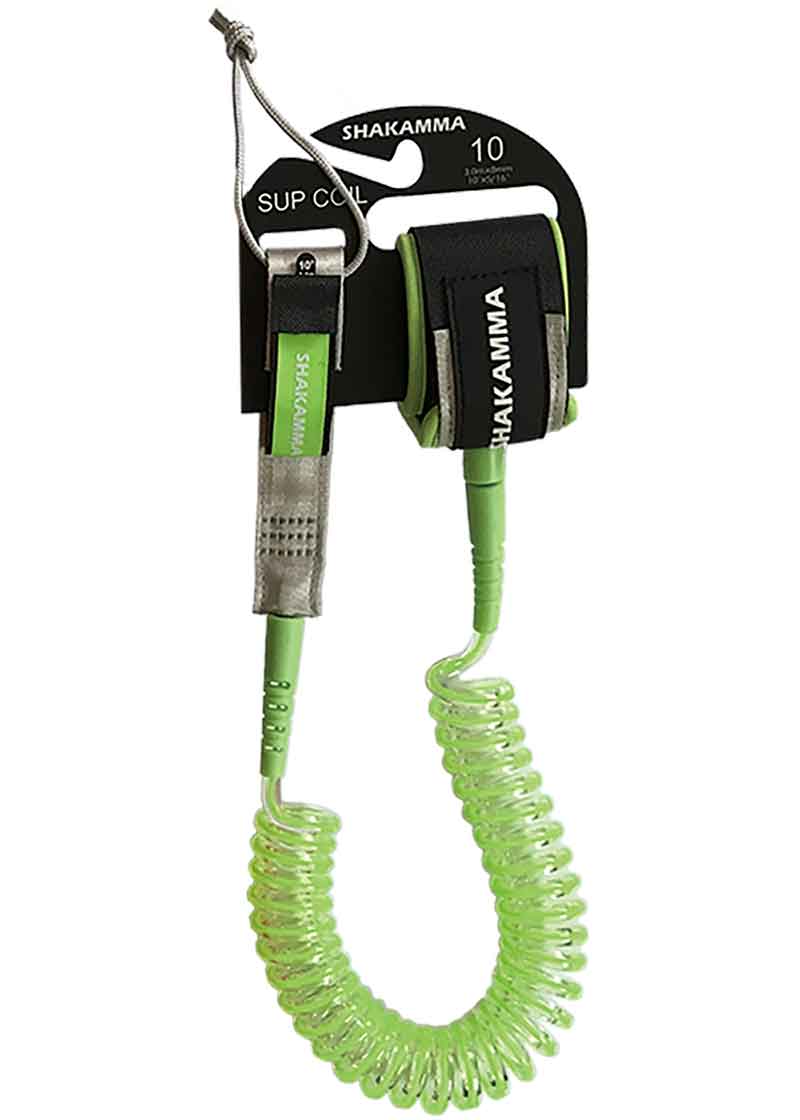 SHAKAMMA SUP LEASH SUPPLIER LIME CLEAR